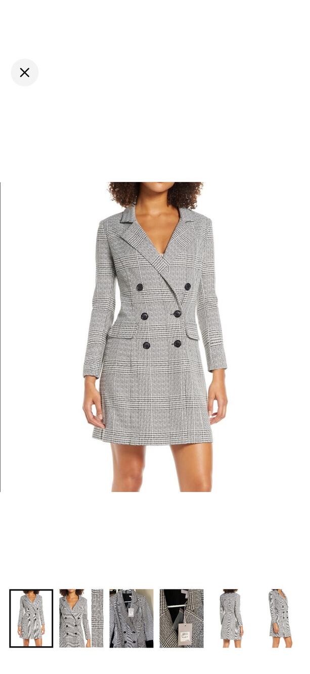 Chelsea28 | Dresses | Plaid Long Sleeve Blazer Dress Size 6